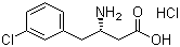 (S)-3-氨基-4-(3-氯苯基)丁酸盐酸盐分子结构 (CAS 270596-38-8)