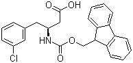 (S)-N-芴甲氧羰基-3-氨基-4-(3-氯苯基)丁酸分子结构 (CAS 270596-40-2)