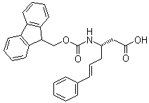 结构式 CAS# 270596-45-7, (3S)-3-[[芴甲氧羰基]氨基]-6-苯基-5-己烯酸