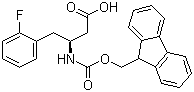 Fmoc-(S)-3-Amino-4-(2-fluorophenyl)butyric acid molecular structure (CAS 270596-49-1)