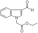 (3-甲酰基-1H-吲哚-1-基)乙酸乙酯分子结构 (CAS 27065-94-7)
