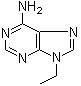 9-乙基腺嘌呤分子结构 (CAS 2715-68-6)
