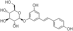 结构式 CAS# 27208-80-6, 虎杖甙; 云杉新甙; 白藜芦醇苷; 白藜芦醇甙