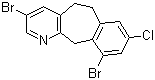 8-氯-3,10-二溴-5,6-二氢-11H-苯并[5,6]环庚烷并[1,2-b]吡啶分子结构 (CAS 272107-22-9)