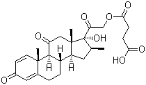 甲泼尼松半琥珀酸酯分子结构 (CAS 27303-92-0)