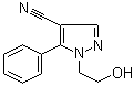 1-(2-羟乙基)-5-苯基-1H-吡唑-4-甲腈分子结构 (CAS 27328-72-9)