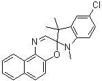 5-氯-1,3-二氢-1,3,3-三甲基螺[2H-吲哚-2,3'-(3H)萘并[2.1-b](1,4)恶嗪]分子结构 (CAS 27333-50-2)