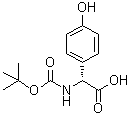 (alphaR)-alpha-[[(1,1-二甲基乙氧基)羰基]氨基]-4-羟基苯乙酸分子结构 (CAS 27460-85-1)