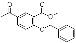 结构式 CAS# 27475-09-8, 5-乙酰基-2-(苯基甲氧基)苯甲酸甲酯