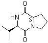 (3R,8aS)-六氢-3-异丙基吡咯并[1,2-a]吡嗪-1,4-二酮分子结构 (CAS 27483-18-7)