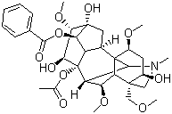 中乌头碱分子结构 (CAS 2752-64-9)