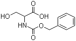 N-苄氧羰基-DL-丝氨酸分子结构 (CAS 2768-56-1)
