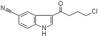 3-(4-氯-1-氧代丁基)-1H-吲哚-5-甲腈分子结构 (CAS 276863-95-7)