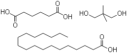 十八碳脂肪酸与己二酸和新戊二醇的聚合物分子结构 (CAS 276869-34-2)