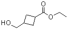 3-(羟甲基)环丁烷羧酸乙酯分子结构 (CAS 27697-61-6)