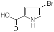 4-溴吡咯-2-羧酸分子结构 (CAS 27746-02-7)