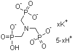 氨基三甲叉膦酸钾分子结构 (CAS 27794-93-0)