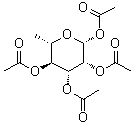 6-脱氧-beta-L-吡喃甘露糖 1,2,3,4-四乙酸酯分子结构 (CAS 27821-10-9)