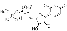 尿苷-5'-二磷酸二钠盐分子结构 (CAS 27821-45-0)