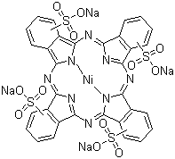 四磺化酞菁镍钠盐分子结构 (CAS 27835-99-0)