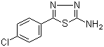 结构式 CAS# 28004-62-8, 5-(4-氯苯基)-[1,3,4]噻二唑-2-胺
