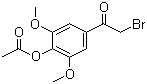 4-(2-溴乙酰基)-2,6-二甲氧基苯基乙酸酯分子结构 (CAS 28294-48-6)