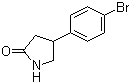 structure of CAS# 28311-23-1, 4-(4-Bromophenyl)-2-pyrrolidinone;4-(4-Bromophenyl)pyrrolidine-2-one