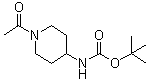 (1-乙酰基-4-哌啶基)氨基甲酸叔丁酯分子结构 (CAS 283167-28-2)