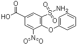 3-硝基-4-苯氧基-5-氨基磺酰基苯甲酸分子结构 (CAS 28328-53-2)