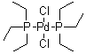 双(三乙基膦)二氯化钯分子结构 (CAS 28425-04-9)