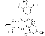 牵牛花色素 3-O-阿拉伯糖苷分子结构 (CAS 28500-03-0)