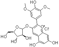 锦葵色素阿拉伯糖苷分子结构 (CAS 28500-04-1)
