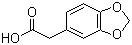 3,4-(亚甲基二氧)苯乙酸分子结构 (CAS 2861-28-1)