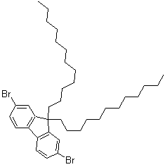 2,7-二溴-9,9-双十二烷基芴分子结构 (CAS 286438-45-7)