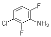 3-氯-2,6-二氟苯胺分子结构 (CAS 287172-82-1)