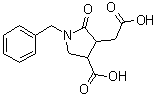 1-苄基-2-氧代-4-羧基-3-吡咯烷乙酸分子结构 (CAS 28719-93-9)