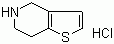 4,5,6,7-四氢噻吩[3,2-c]吡啶盐酸盐分子结构 (CAS 28783-41-7)
