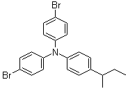 4-溴-N-(4-溴苯基)-N-(4-仲丁基苯基)苯胺分子结构 (CAS 287976-94-7)