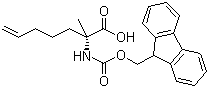 (2R)-2-N-芴甲氧羰基氨基-2-甲基-6-庚烯酸分子结构 (CAS 288617-77-6)