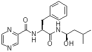 N-[(1S)-2-[[(1R)-1-羟基-3-甲基丁基]氨基]-2-氧代-1-(苯基甲基)乙基]-2-吡嗪甲酰胺分子结构 (CAS 289472-78-2)