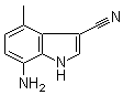 7-Amino-4-methyl-1H-indole-3-carbonitrile molecular structure (CAS 289483-87-0)