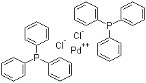 trans-Bis(triphenylphosphine)palladium dichloride molecular structure (CAS 28966-81-6)