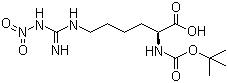 Boc-N'-硝基-L-高精氨酸分子结构 (CAS 28968-64-1)