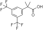 2-(3,5-二(三氟甲基)苯基)-2-甲基丙酸分子结构 (CAS 289686-70-0)