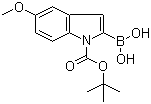 N-Boc-5-methoxy-2-indolylboronic acid molecular structure (CAS 290331-71-4)