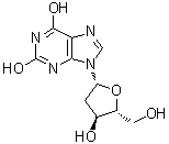 2'-脱氧黄苷分子结构 (CAS 29049-22-7)