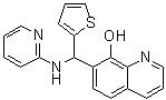 7-[(2-吡啶基氨基)-2-噻吩基甲基]-8-喹啉醇分子结构 (CAS 292057-76-2)