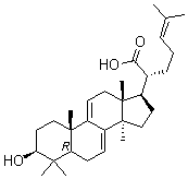 3beta-Hydroxylanosta-7,9(11),24-trien-21-oic acid molecular structure (CAS 29220-16-4)