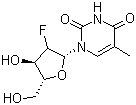2'-氟胸苷分子结构 (CAS 2923-73-1)