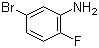5-溴-2-氟苯胺分子结构 (CAS 2924-09-6)